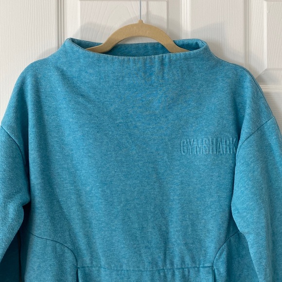 GYMSHARK Teal Pullover Sweatshirt - Picture 2 of 6